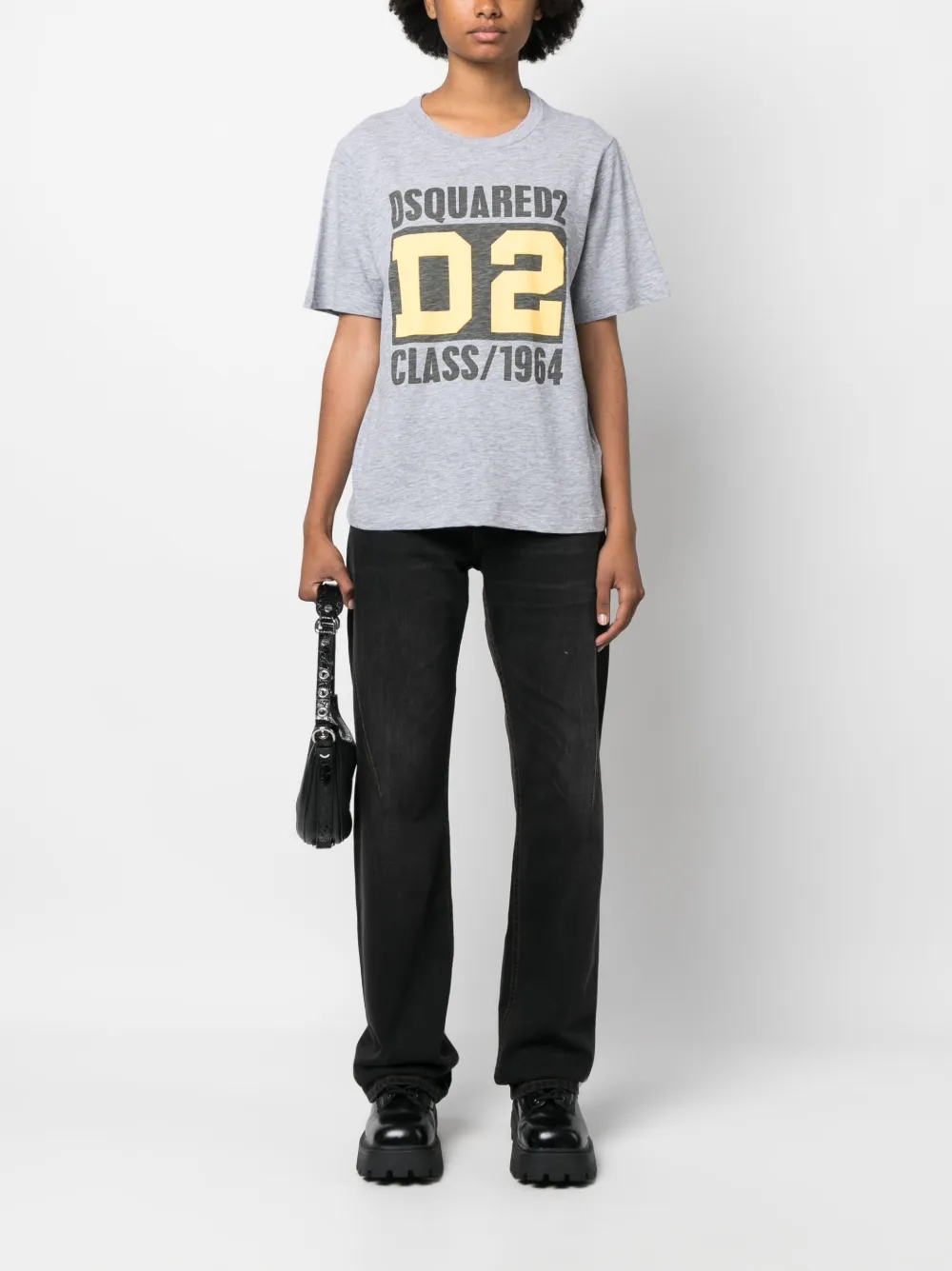 Dsquared2 slogan-print jersey T-shirt - Grijs