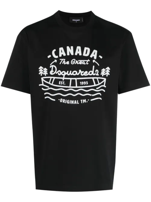 T-shirt en coton à logo imprimé - DSQUARED2 - Modalova