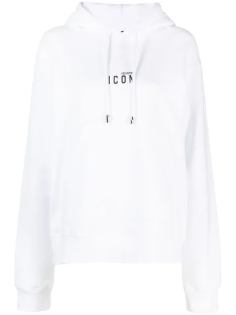 DSQUARED2 logo-print cotton-jersey hoodie