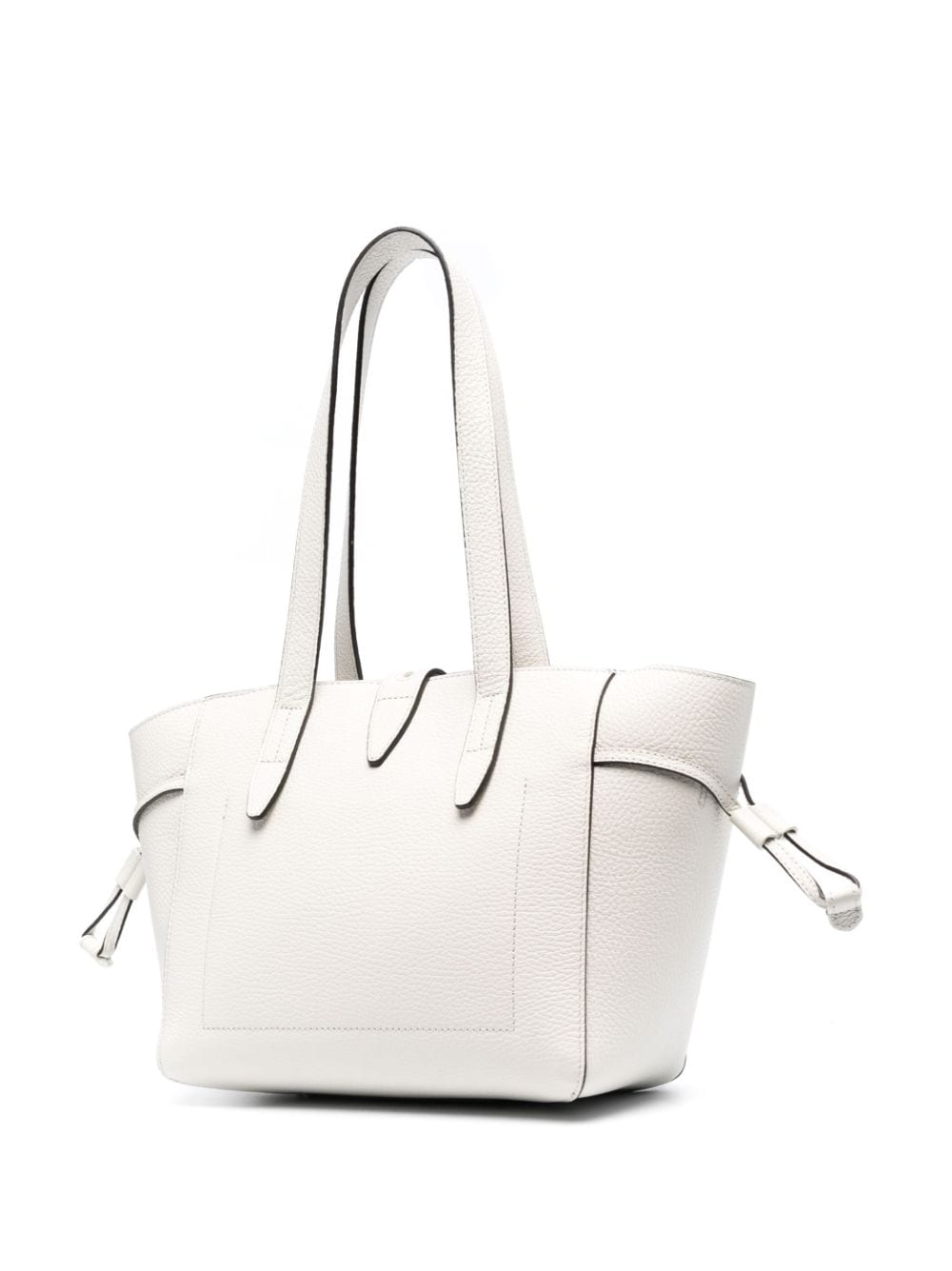 Shop Furla Net Leather Tote Bag In White