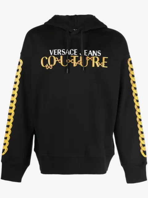 Versace Jeans Couture logo-print cotton hoodie