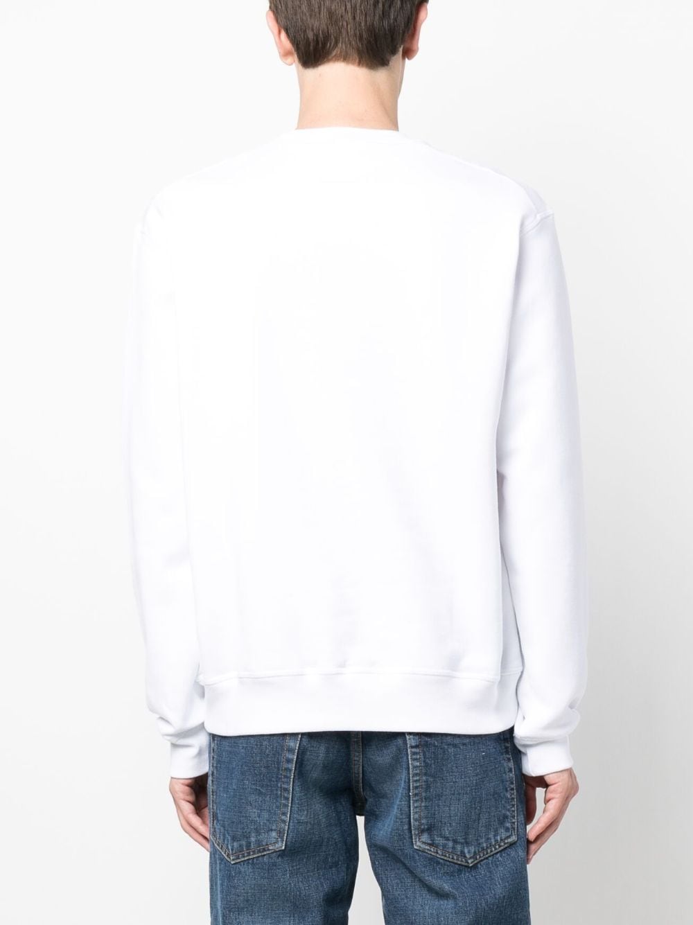 Shop Dsquared2 Logo-print Cotton Sweatshirt In Weiss