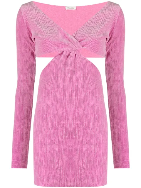 Nanushka Desta cut-out velvet dress 