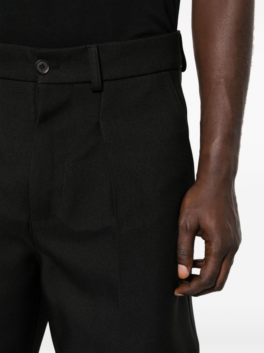 Shop Nanushka Zayden Barrel-leg Trousers In Black