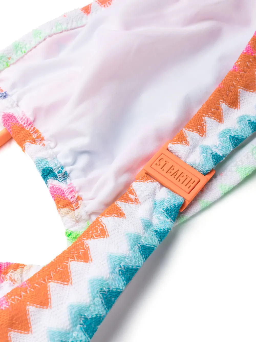 Mc2 Saint Barth Zigzag-print Bikini Set In Orange