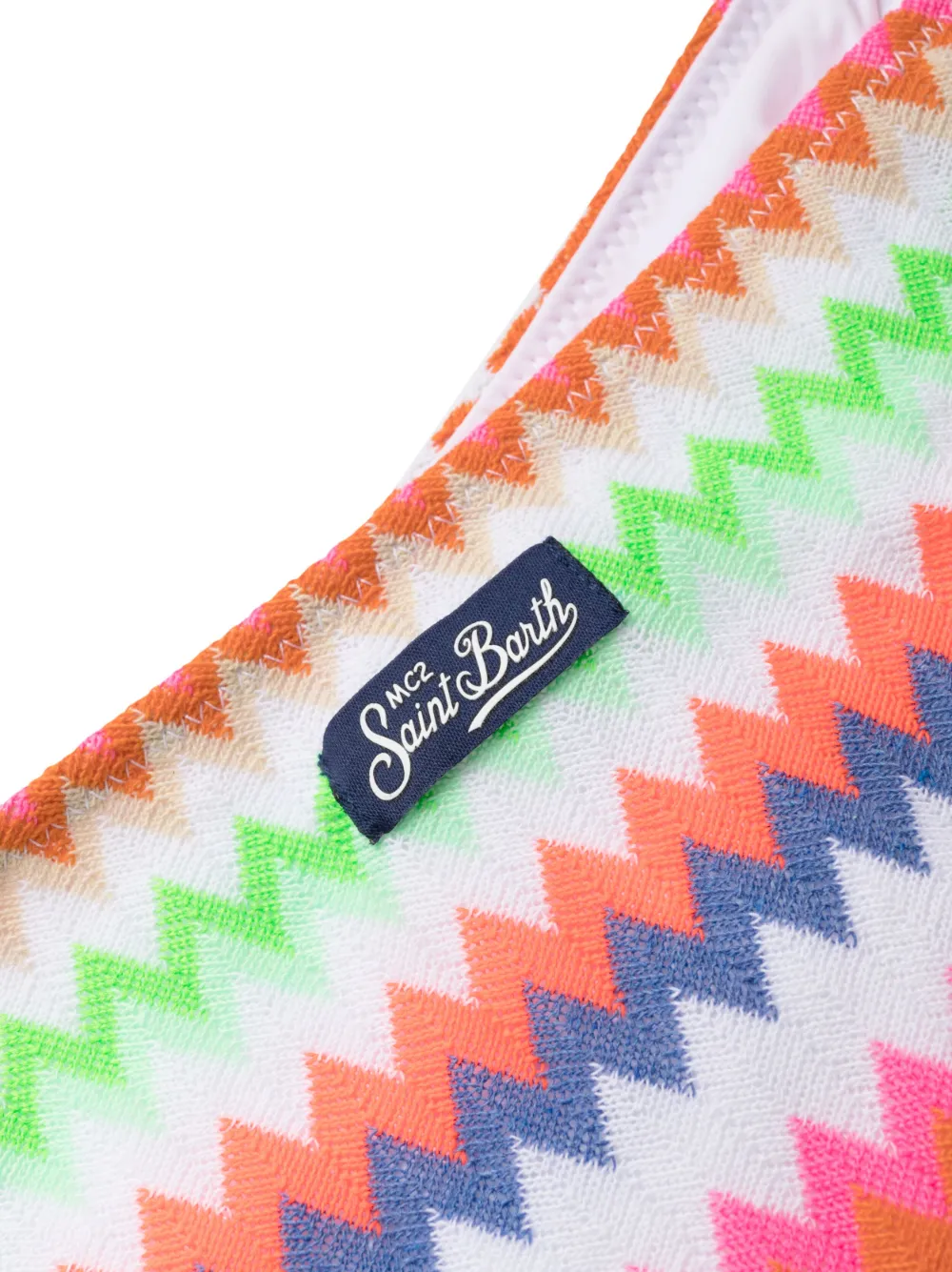 Mc2 Saint Barth Zigzag-print Bikini Set In Orange