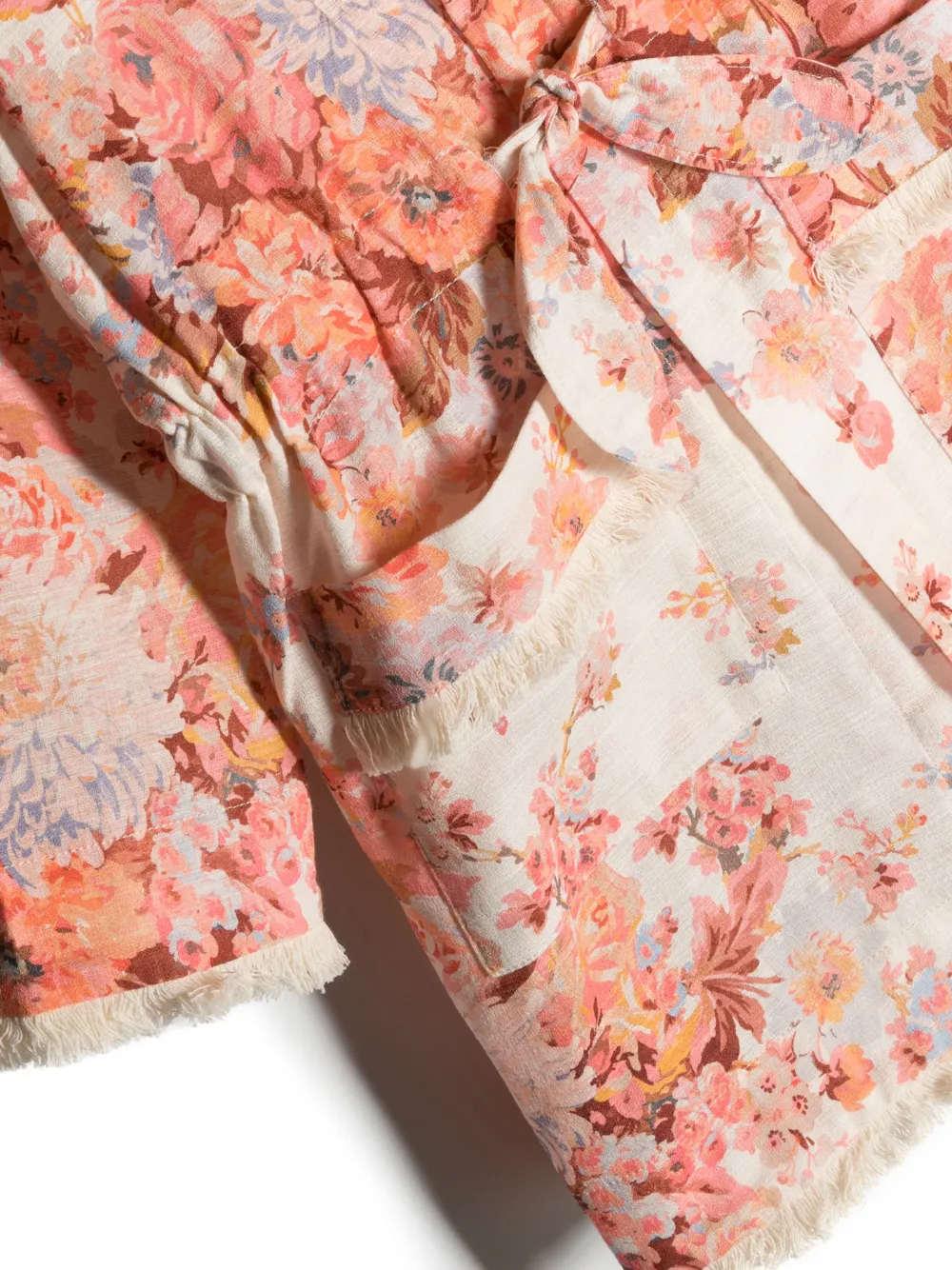 ZIMMERMANN Kids floral-print frayed-edge robe | Swimwear | Image 3