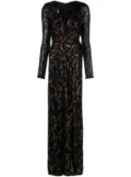 Talbot Runhof sequin-embellished wide-leg jumpsuit - Black