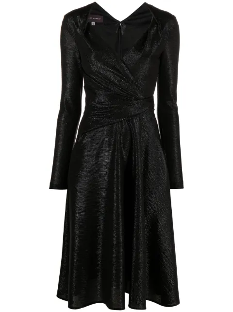 Talbot Runhof metallic-voile midi dress