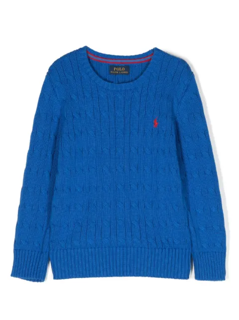 POLO RALPH LAUREN KIDS Pony-motif cable-knit jumper