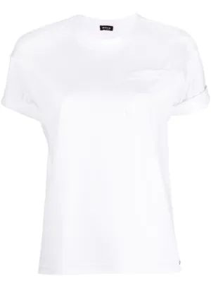 Brunello Cucinelli Silvery Trim V-neck T-shirt | White | FARFETCH