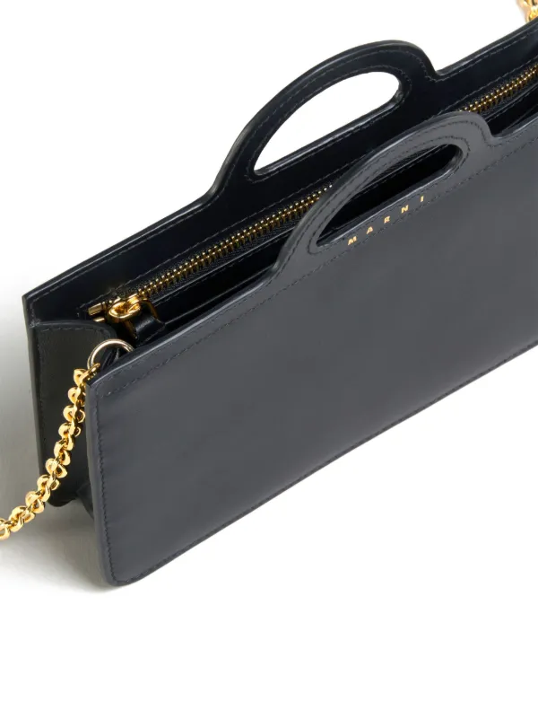 Marni Tropicalia Leather wallet-on-chain | Black | FARFETCH