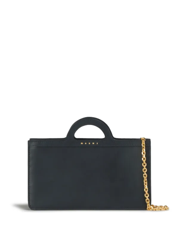 ☆【MARNI】☆MARNI TROPICALIA チェーンストラップウォレット☆ ブラック レザー製 Tropicaliaウォレット、チェーンストラップ