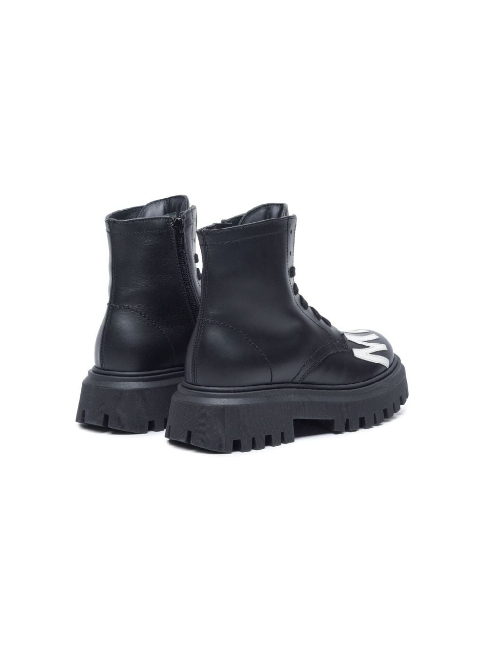 Shop Marni Logo-patch Leather Boots In Black
