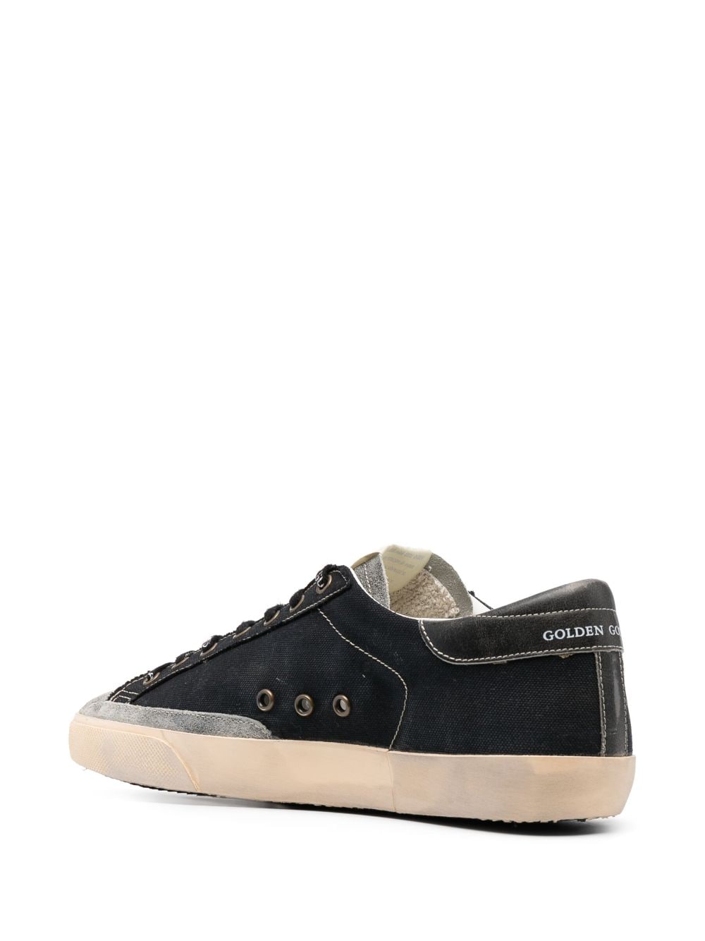 Shop Golden Goose Logo-patch Leather Sneakers In Blue