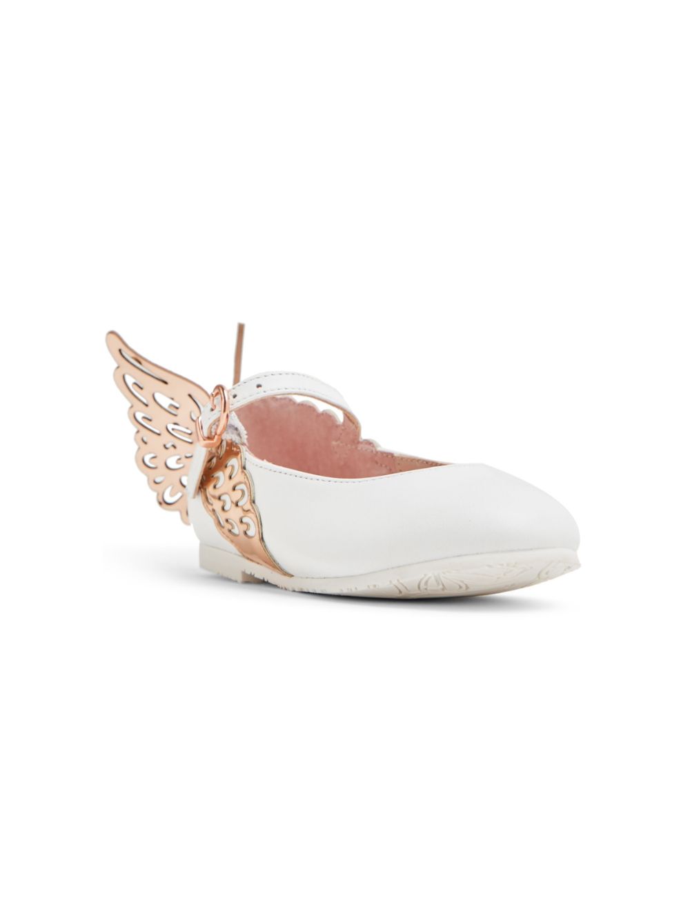 Sophia Webster Mini Evangeline Mini leather ballerina shoes - Neutrals