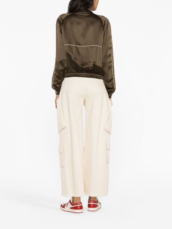 Saint Laurent high-neck Silk Track Jacket - Farfetch