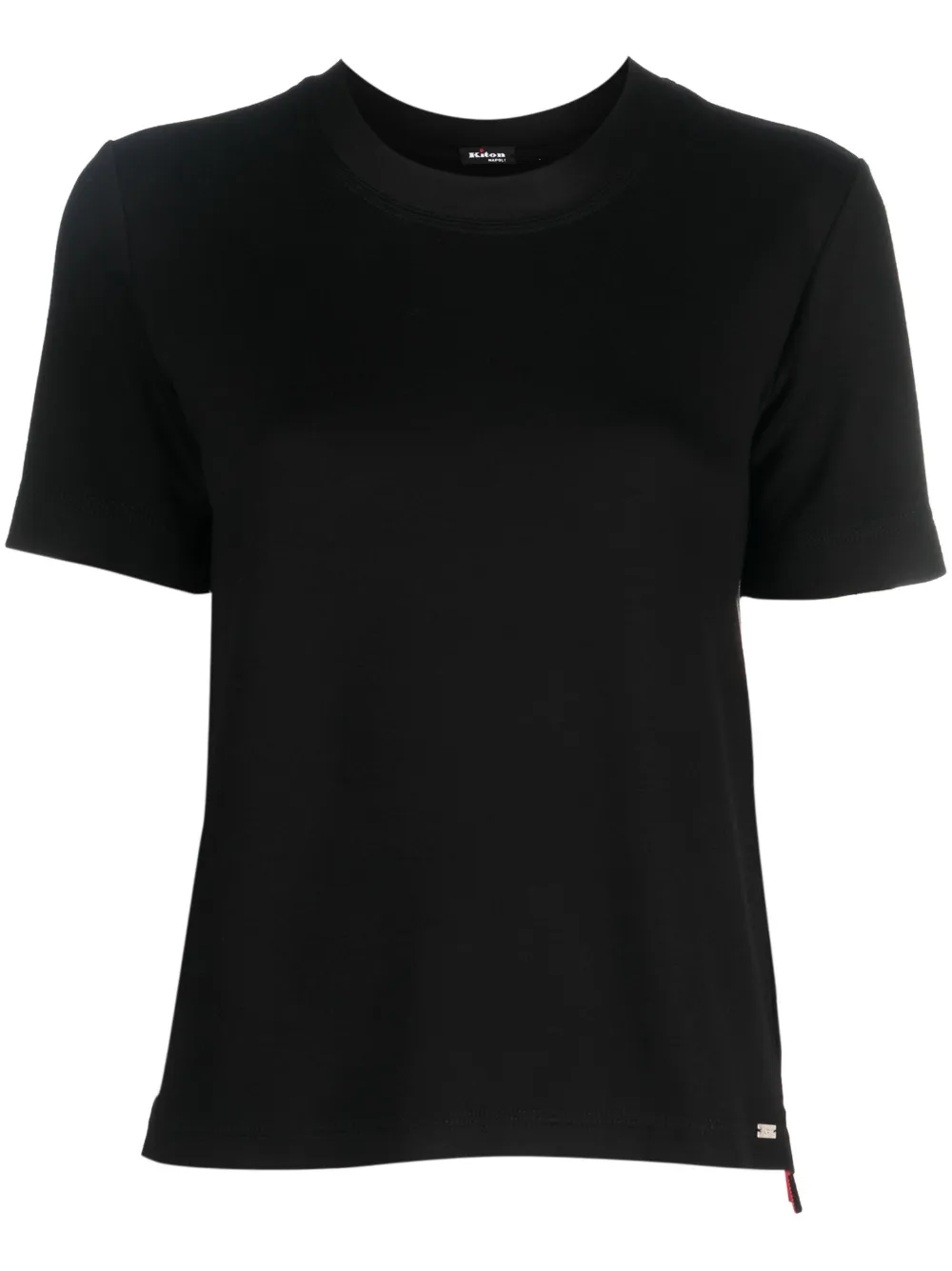 Kiton logo-print cotton T-shirt - Black