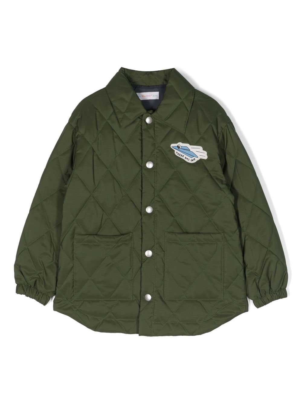 Image 1 of There Was One Kids logo-patch padded shirt jacket