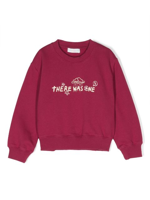 There Was One Kids logo-print cotton sweatshirt