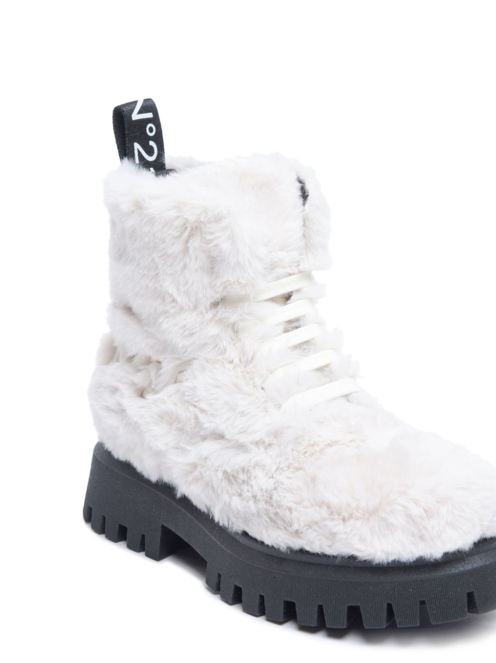 Furry lace deals up boots