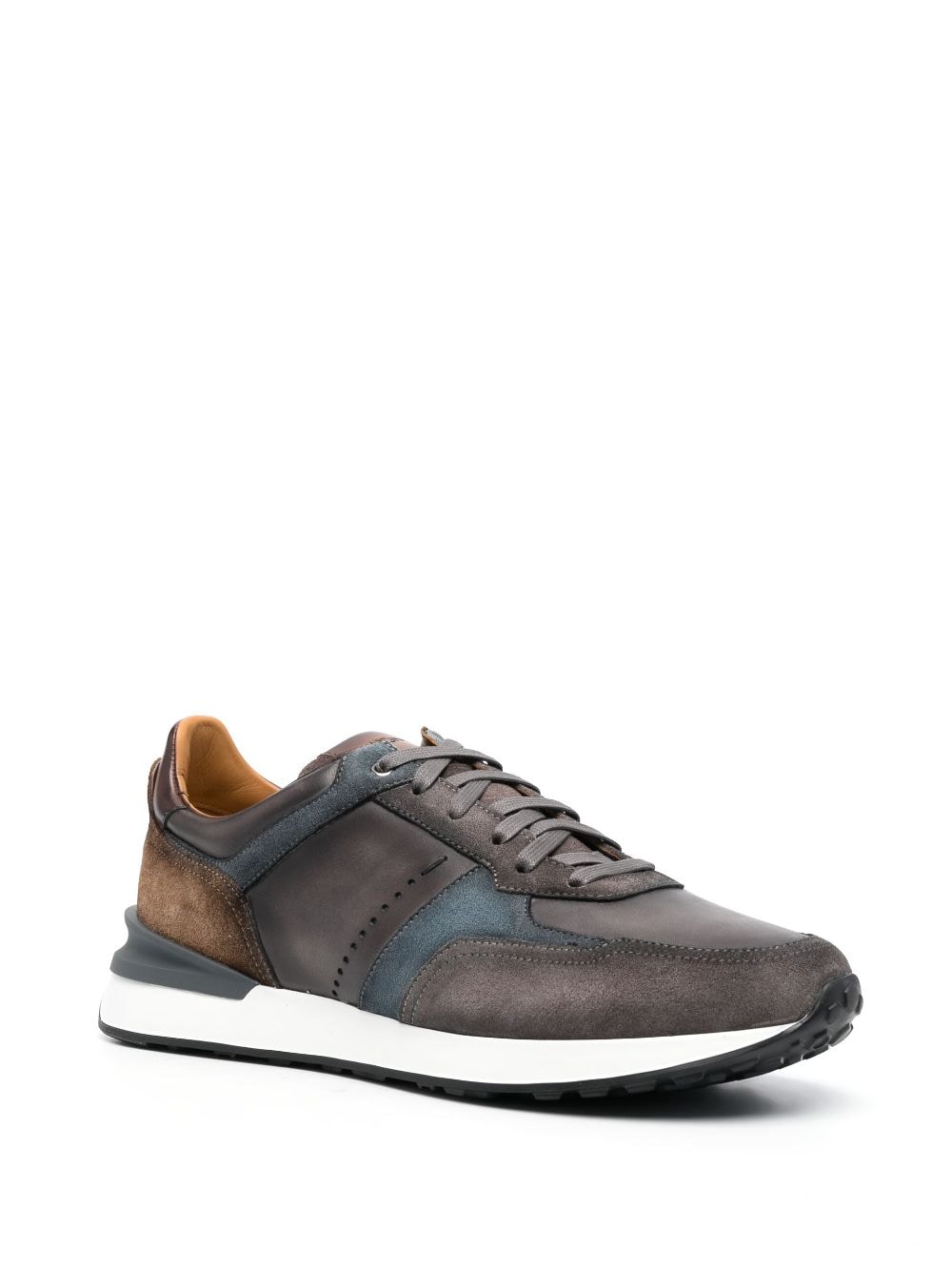 Shop Magnanni Rojo Crosta Boltan Lace-up Sneakers In Brown