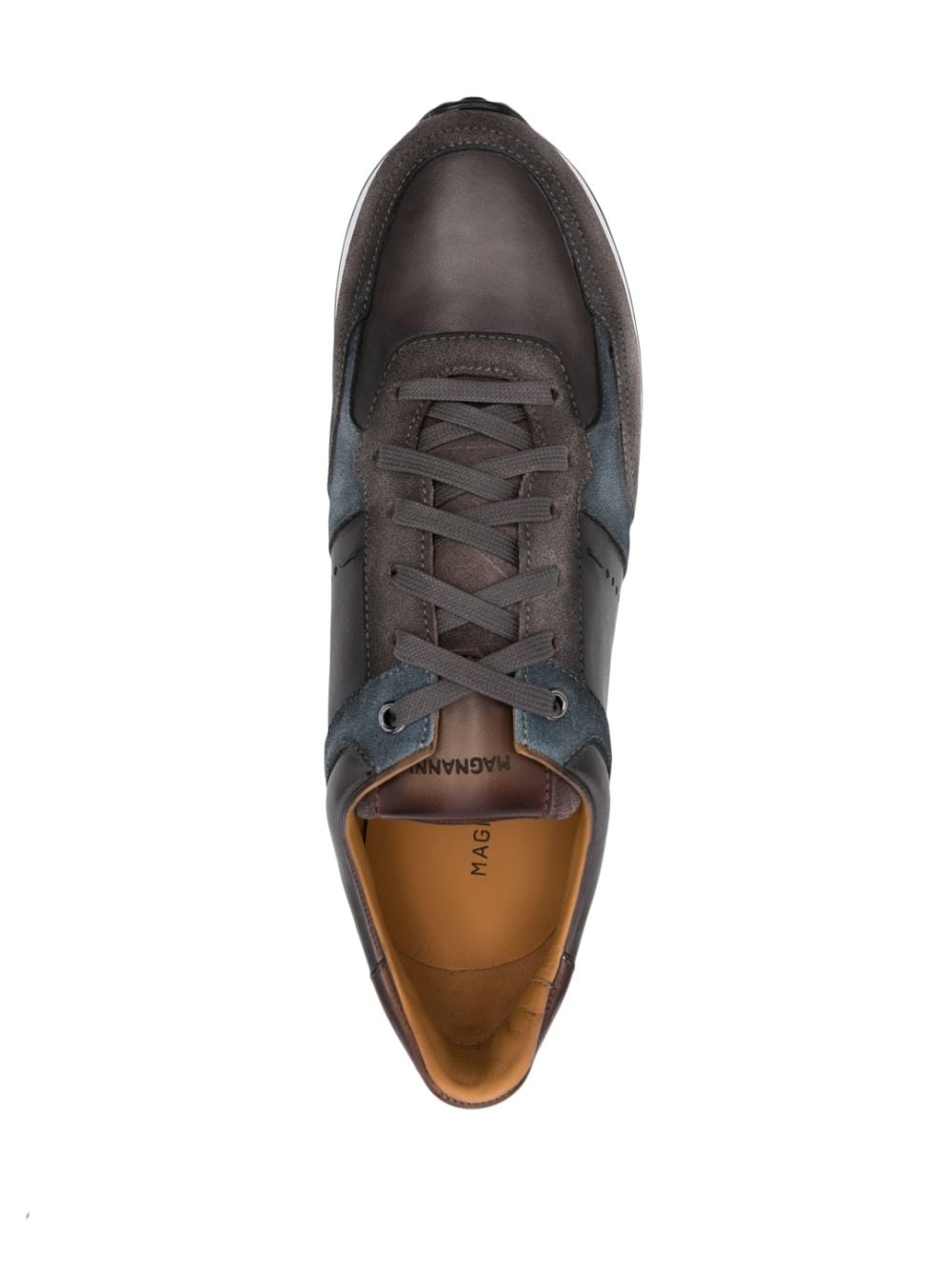 Shop Magnanni Rojo Crosta Boltan Lace-up Sneakers In Brown
