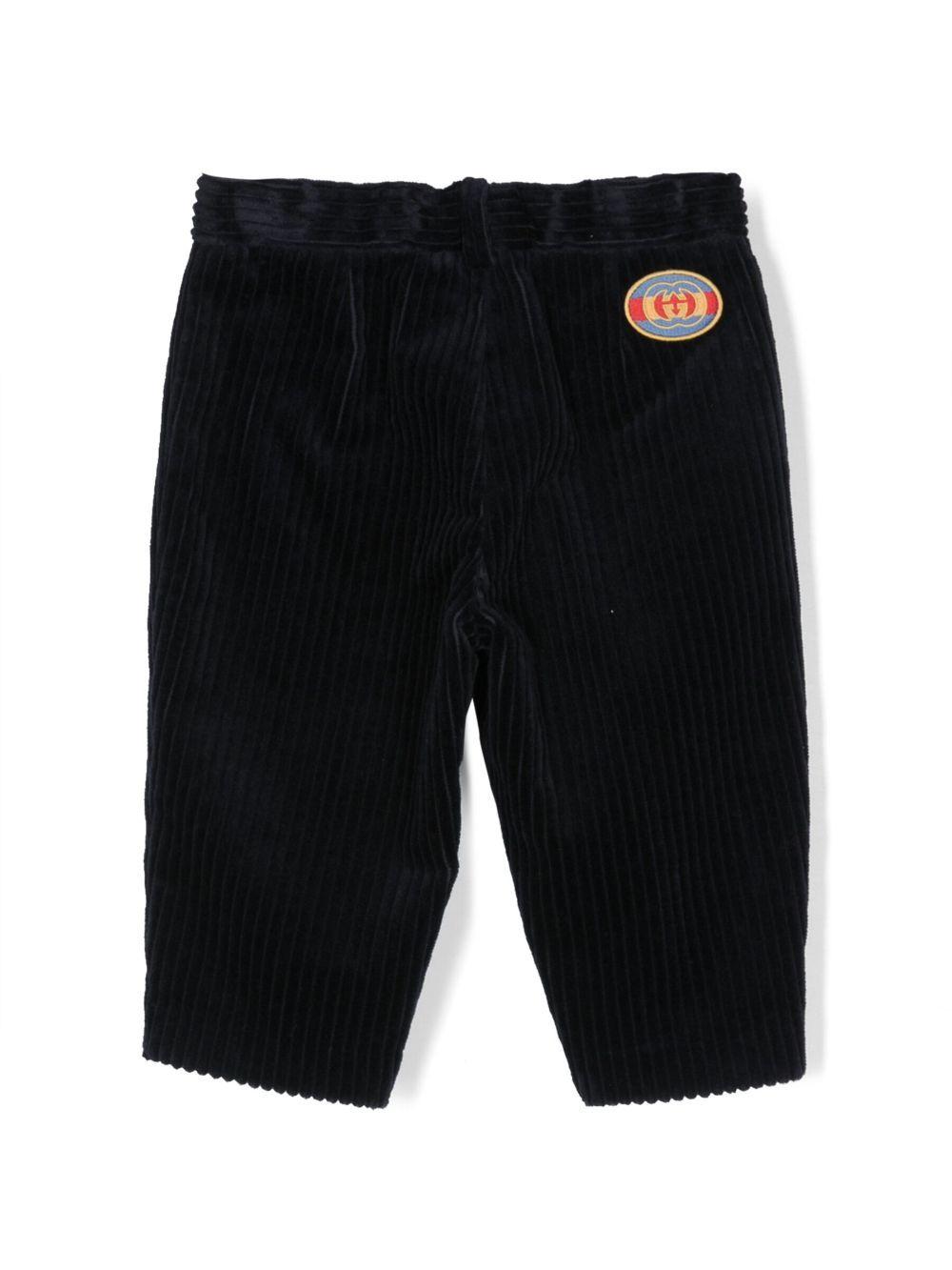 Gucci Kids Double G velvet trousers - Blue