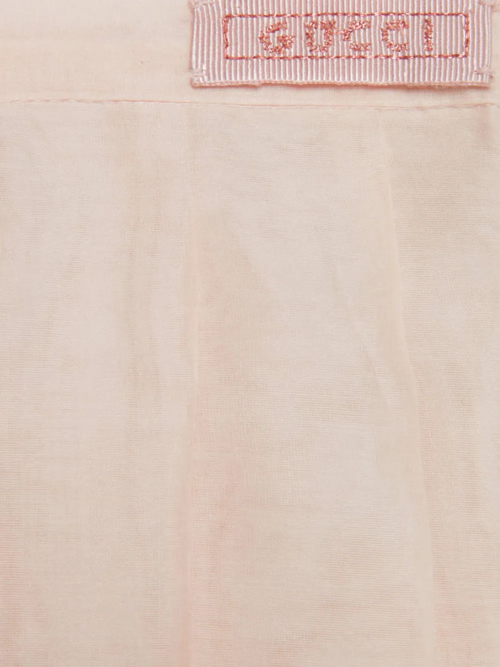 GUCCI LOGO-PATCH SILK SKIRT