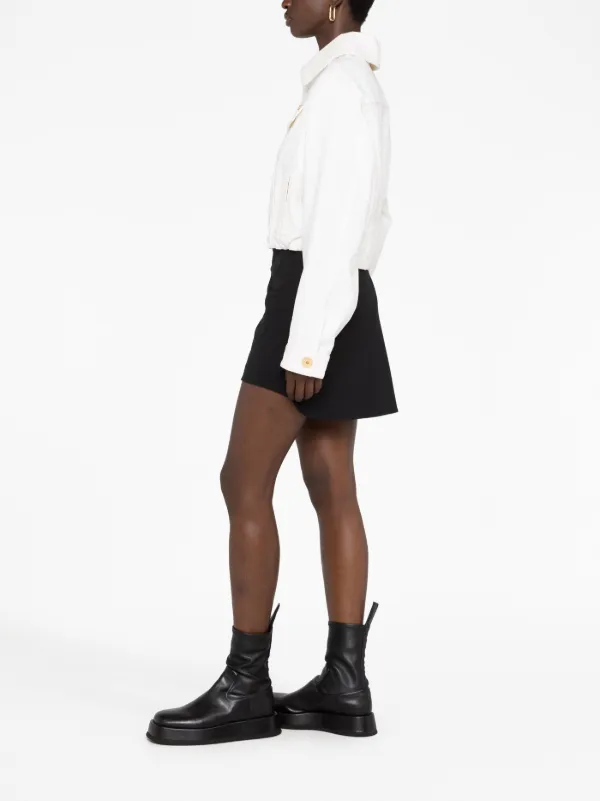 【関税込み】Balmain ホワイト クロップド デニムジャケット Balmain クロップド デニムジャケット | ホワイト | FARFETCH JP