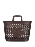 ETRO Pegaso-motif laser-cut tote - Brown