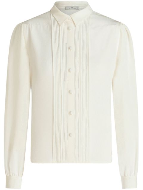 ETRO ribbed-detail silk blouse Women