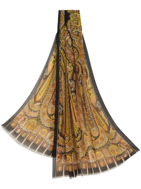 ETRO وشاح حرير بطبعة بيزلي