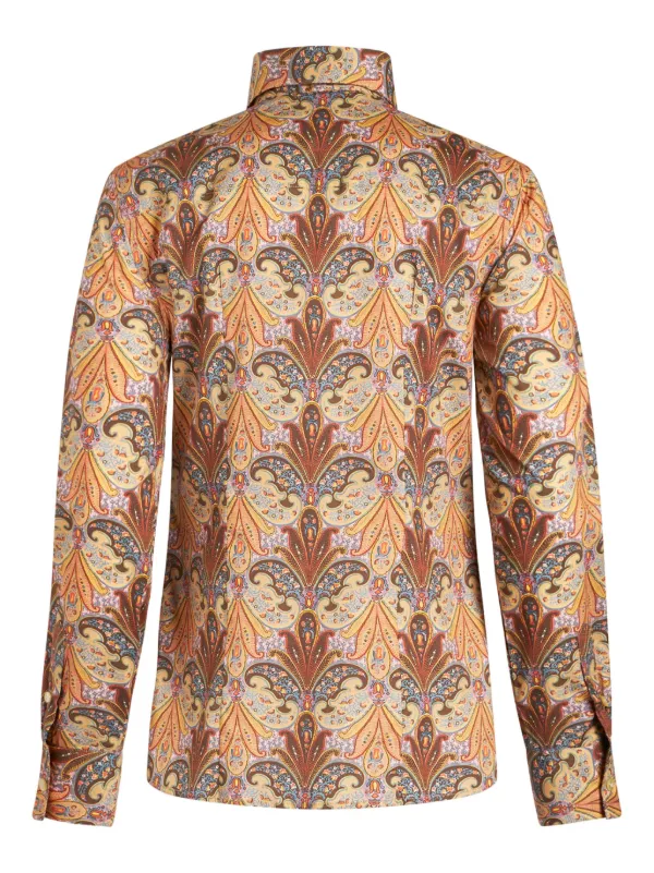 ETRO ペイズリー シャツ | ブラウン | FARFETCH JP