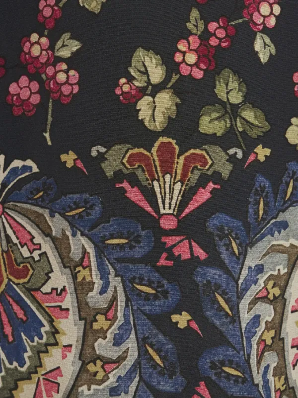 ETRO フローラル ストレートパンツ | ブラック | FARFETCH JP