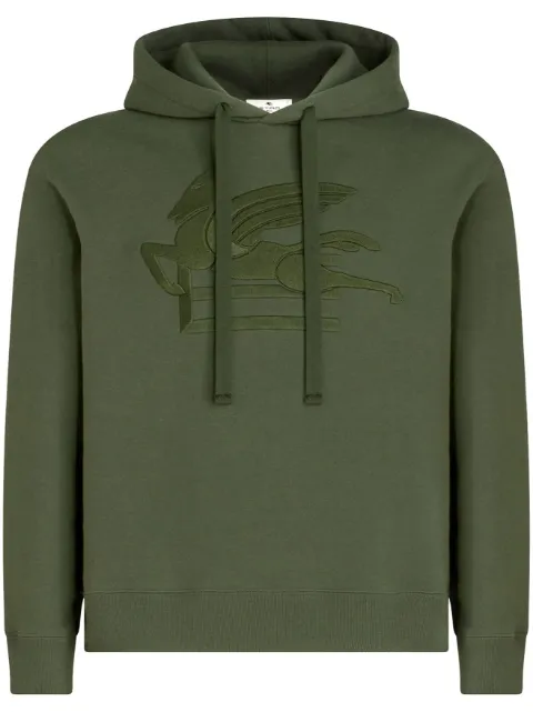 ETRO logo-embroidered cotton hoodie