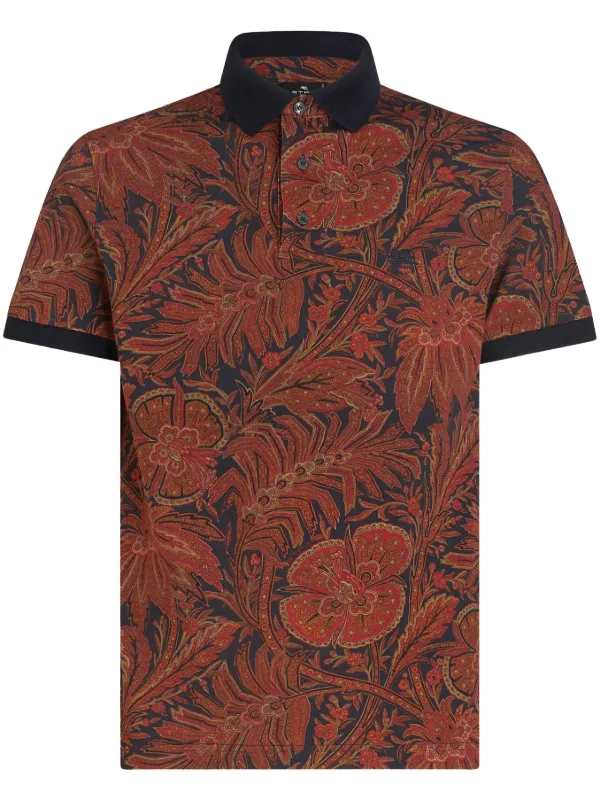 ETRO フローラル ポロシャツ | レッド | FARFETCH JP