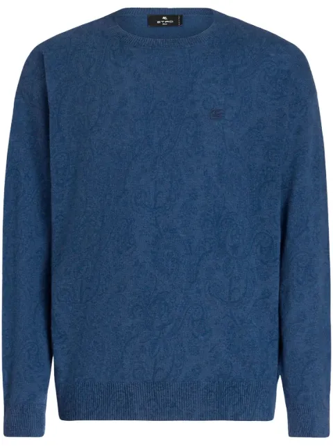 ETRO logo-embroidered wool jumper