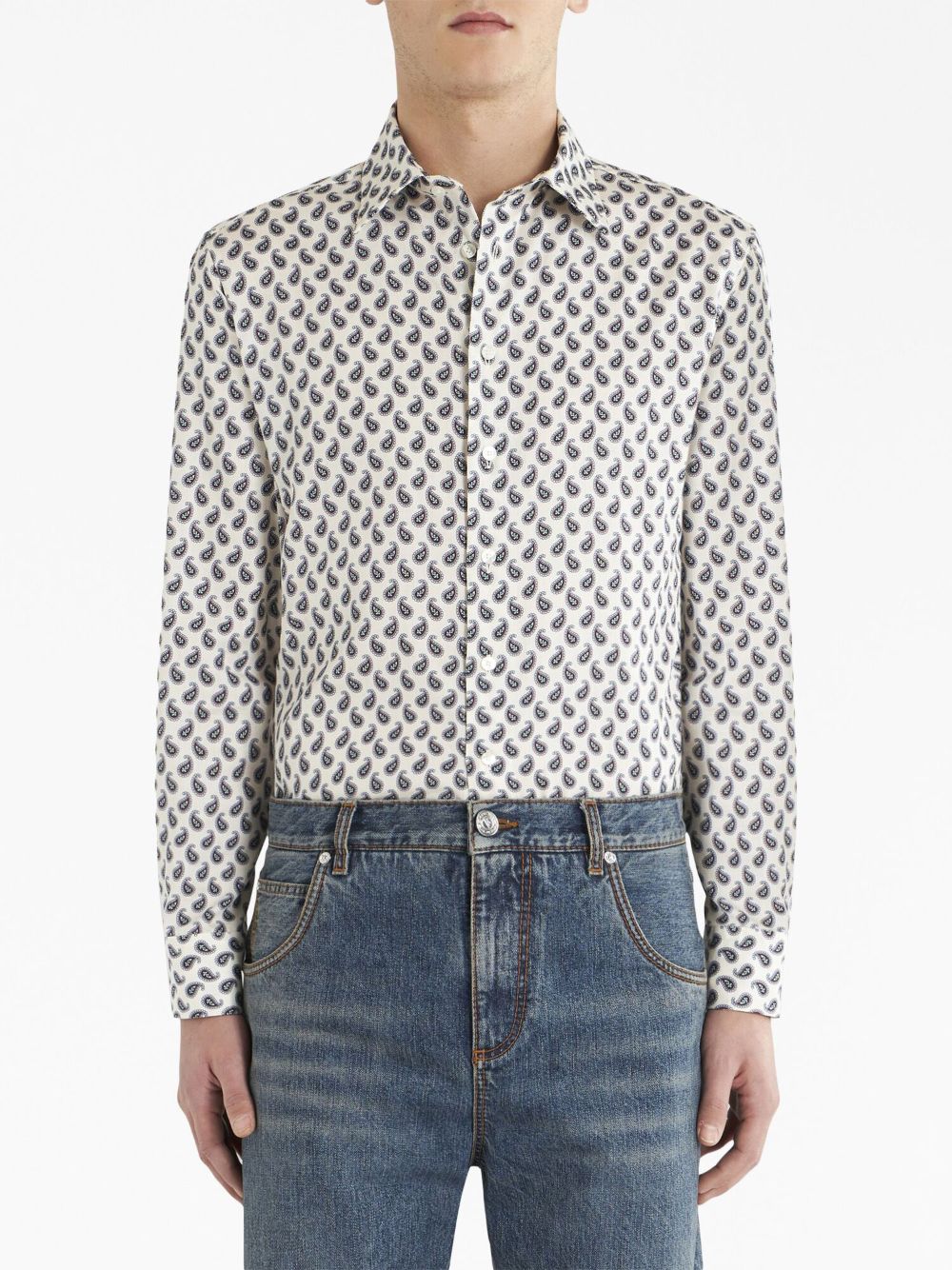 ETRO Overhemd met paisley-print - Wit