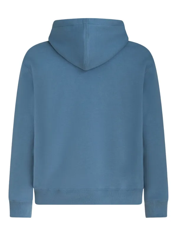 ETRO logo-embroidered Cotton Hoodie | Blue | FARFETCH AO