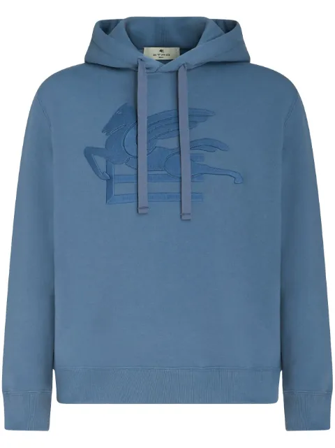 ETRO logo-embroidered cotton hoodie