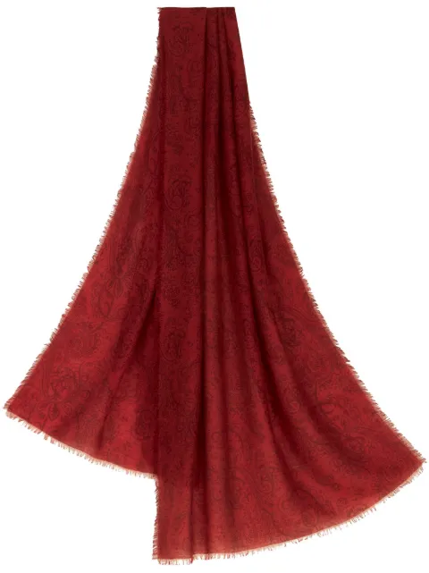 ETRO paisley-print frayed-edge scarf