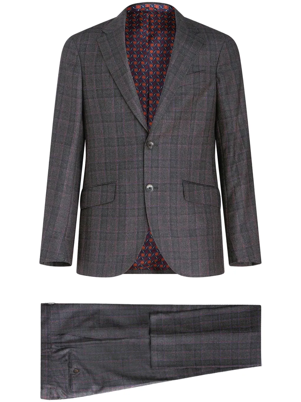 ETRO チェック スーツ - グレー ETRO チェック スーツ - グレー