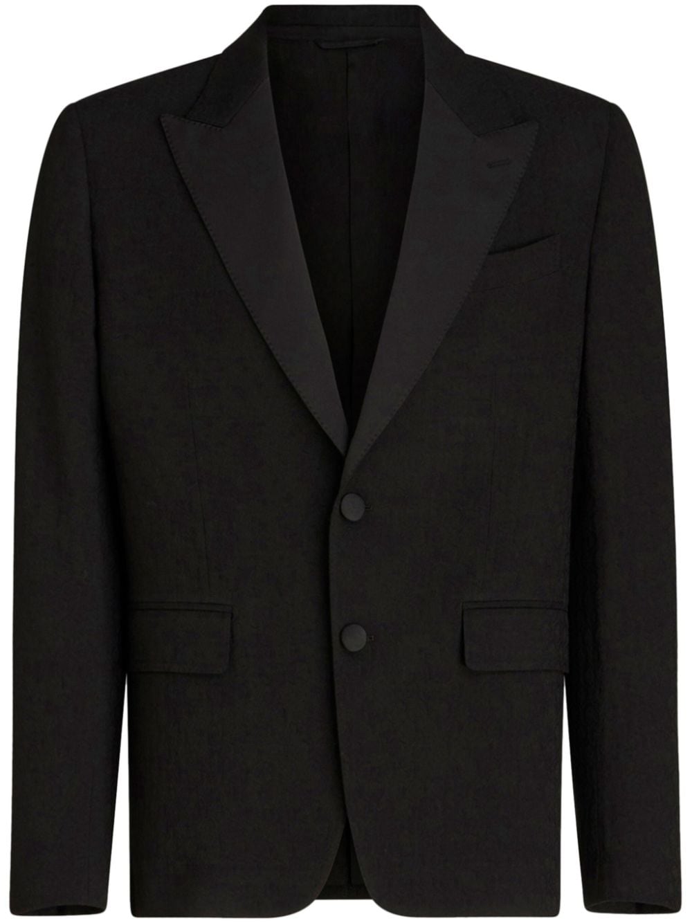 Shop Etro Patterned-jacquard Evening Blazer In Black