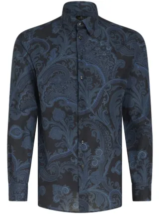 Tシャツ・カットソー ETRO SS25 Paisley print shirt (MRIC005299SP475 X0820) ETRO Floral Paisley T-shirt | Neutrals | FARFETCH