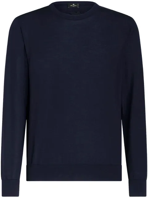 ETRO logo-embroidered cashmere-silk jumper