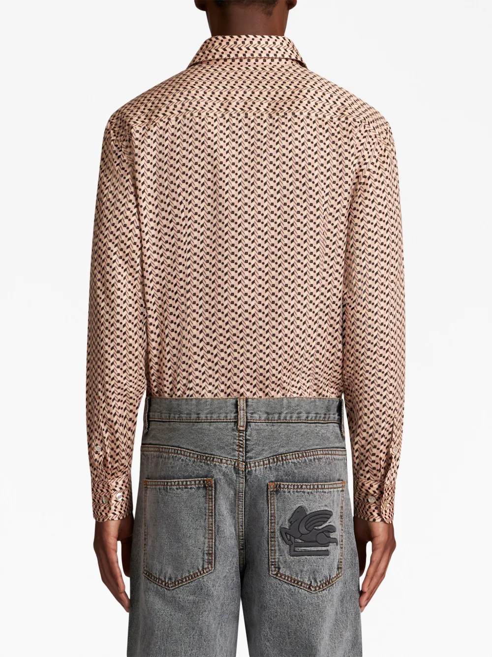 Etro Geometric-pattern Long-sleeve Shirt In Multicolour
