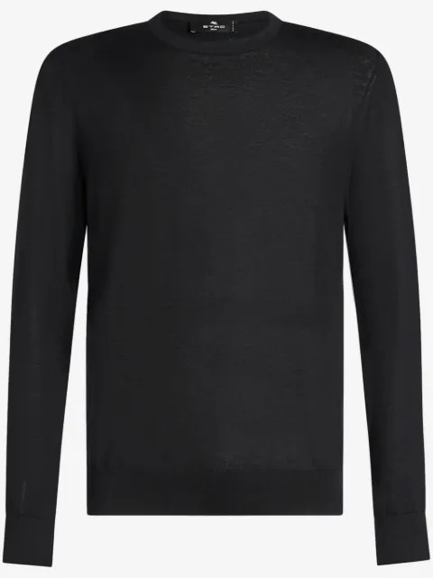 ETRO logo-embroidered crew-neck jumper