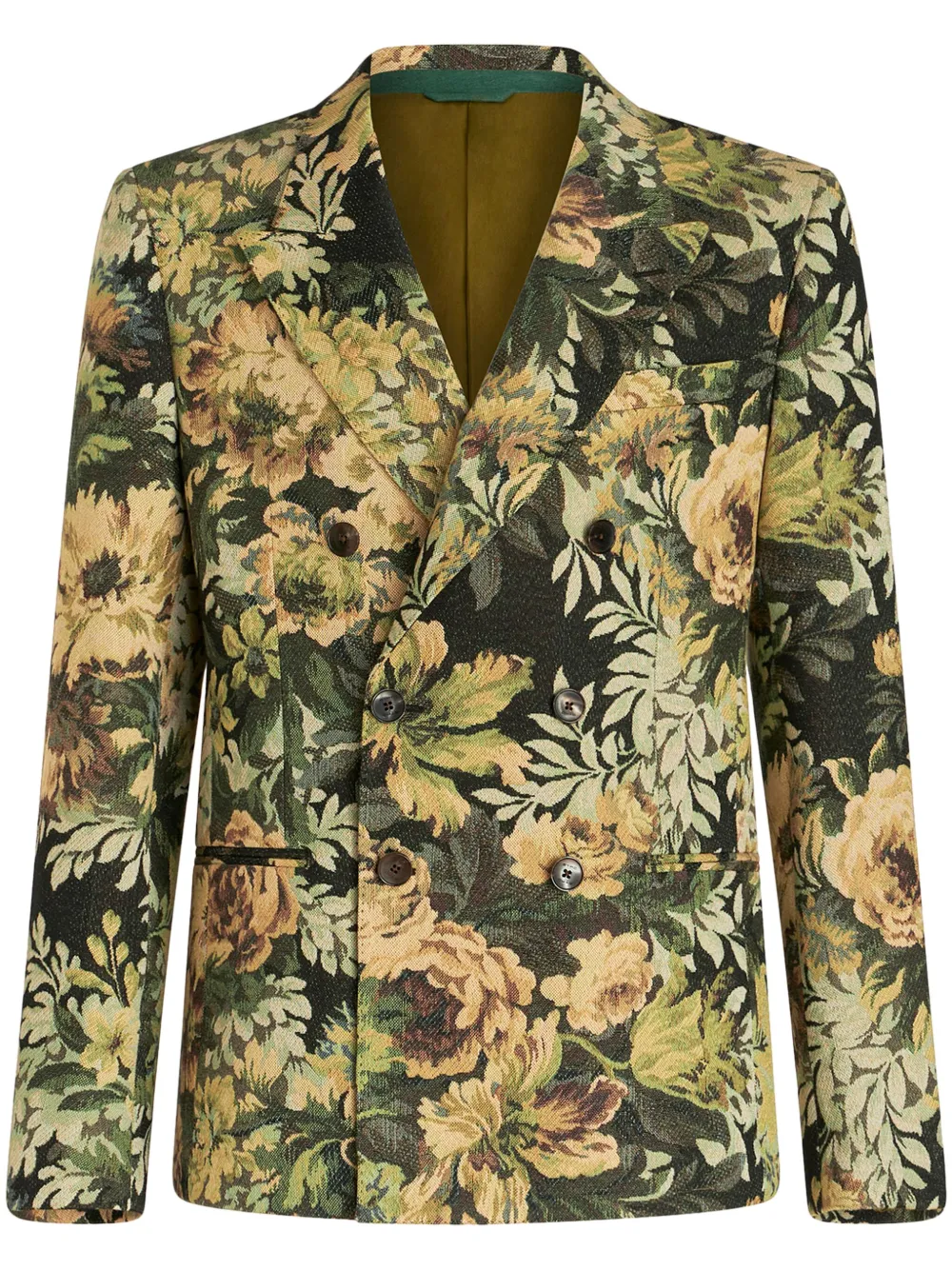 Green deals floral blazer