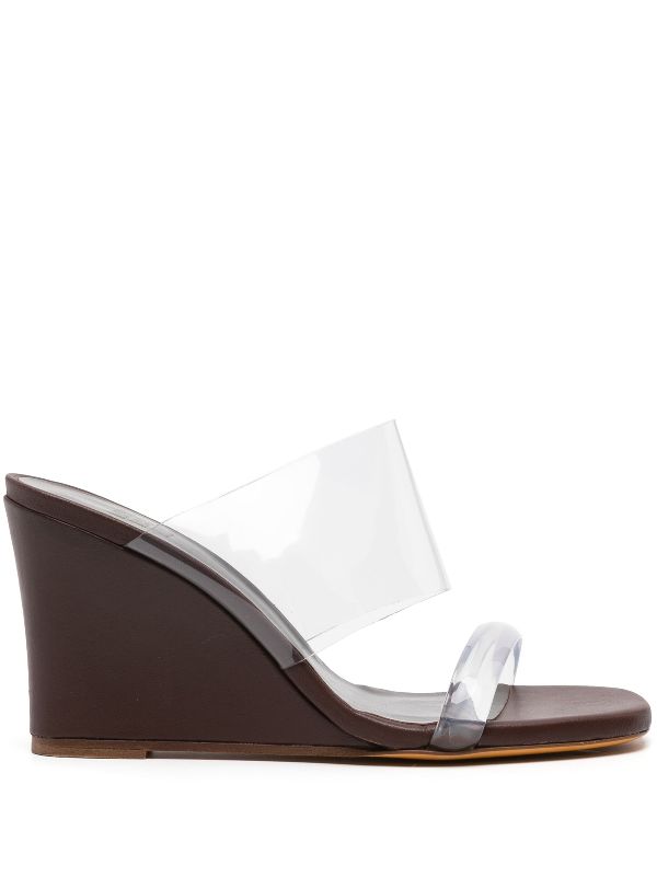 Maryam Nassir Zadeh 95mm Olympia Leather Wedge Mule - Farfetch